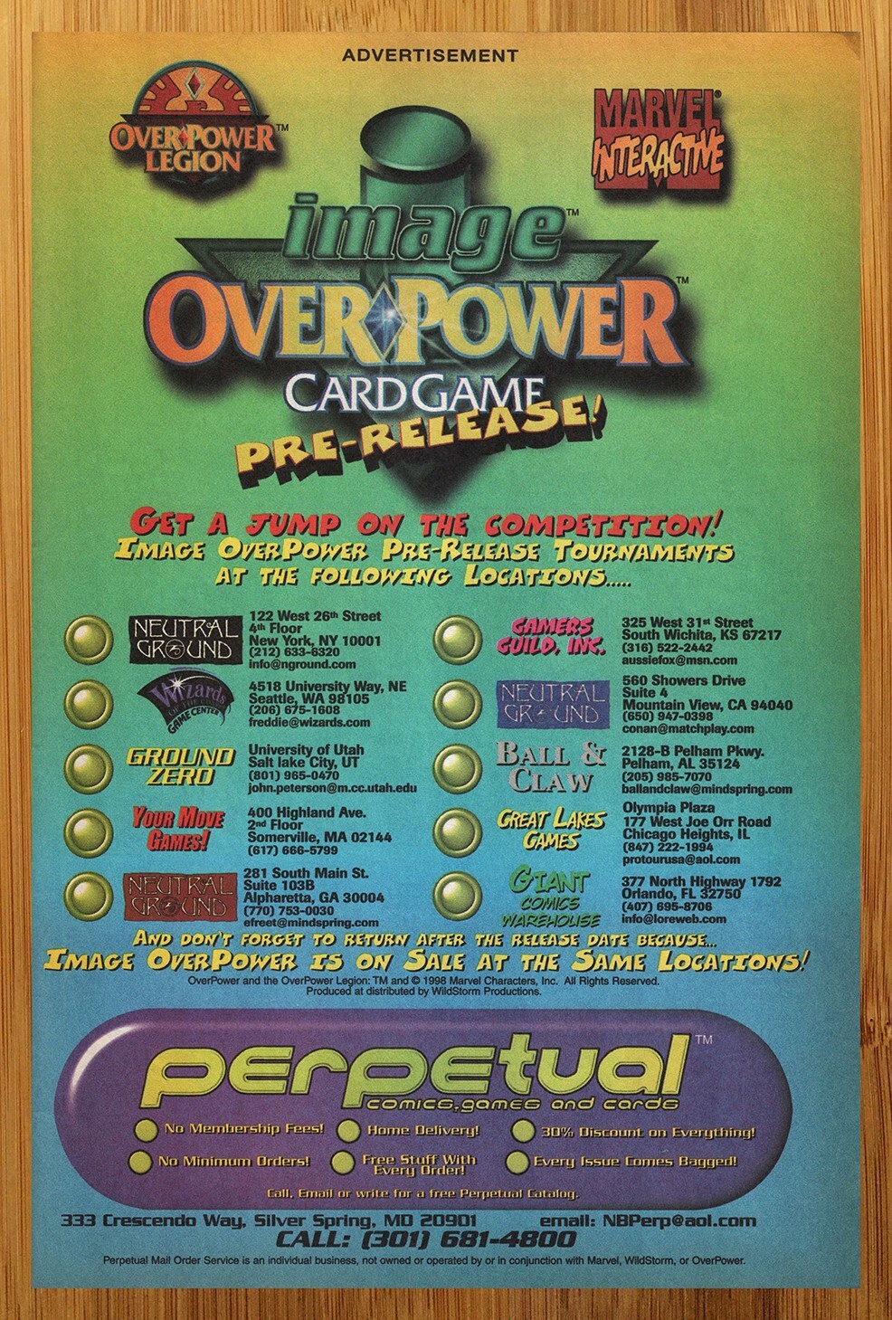 imageカード ゲーム OVERPOWER 1998 imageカード ゲーム OVERPOWER 1998