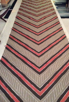 Vintage mid-century Eaglesham Cheveron linen decor fabric geometric chevron