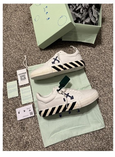 Pre-owned Off-white Low Vulcanized Sneaker - Men's Size 9 Men ?authentic