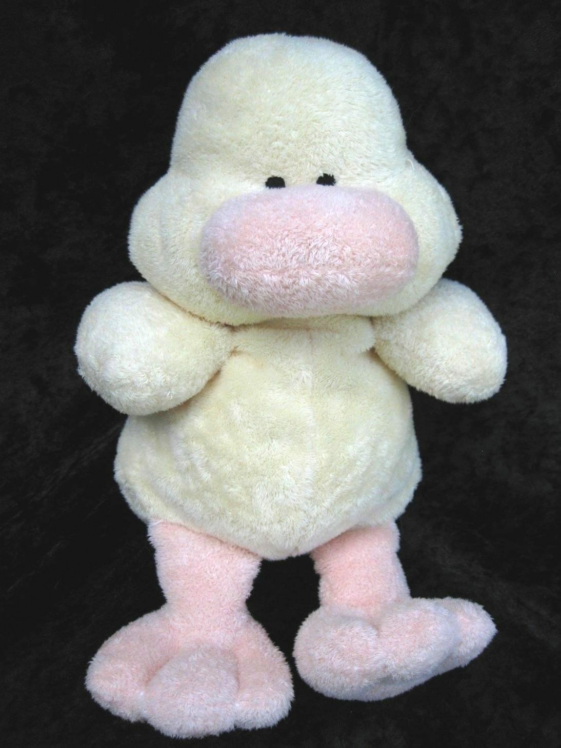 Ty Pluffies Puddles Yellow Orange Duck Stuffed Plush TyLux 2002 Lovey