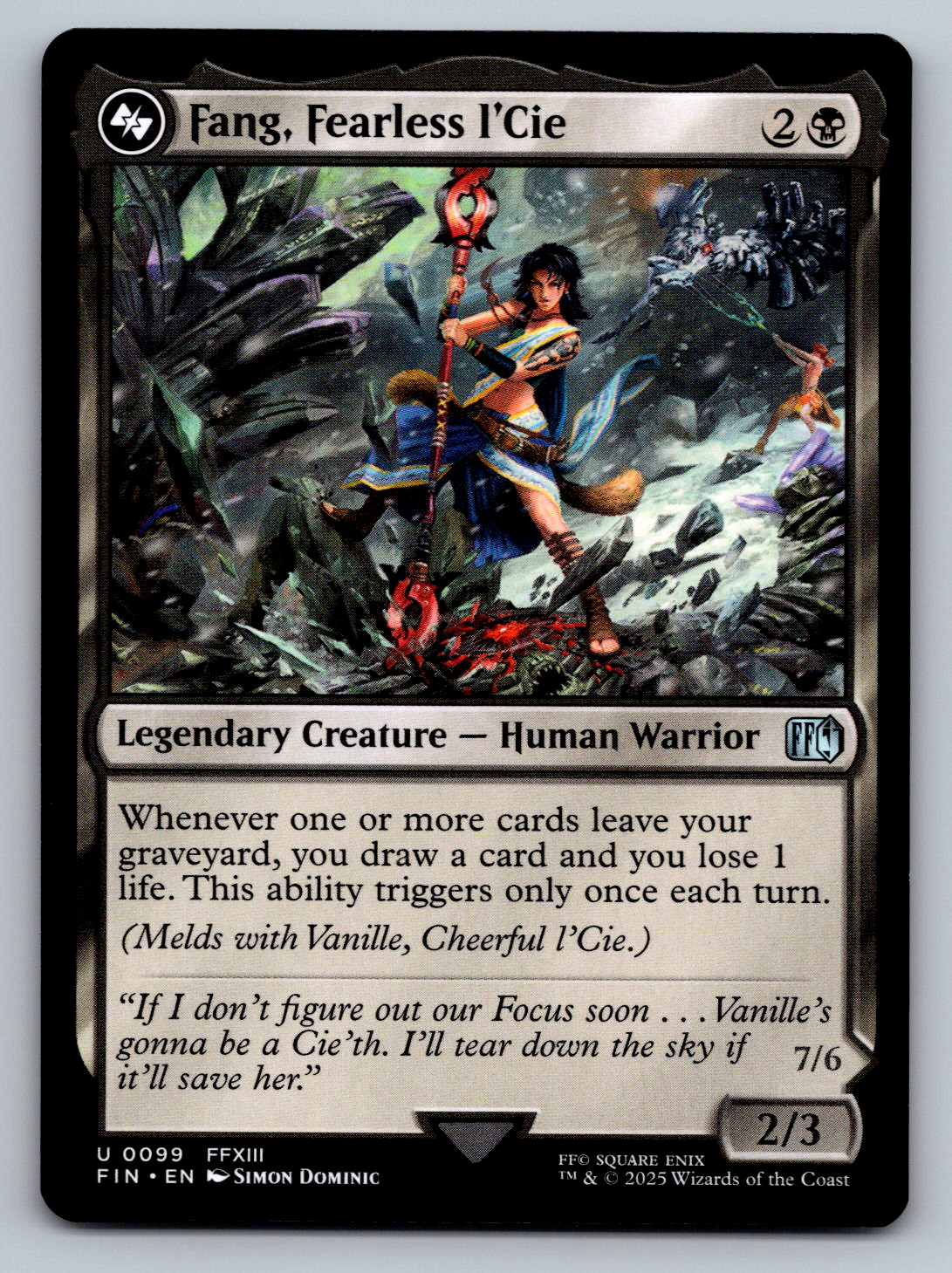 Fang, Fearless l'Cie U 0099 - Final Fantasy MTG Magic The