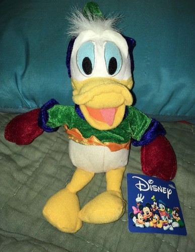 NEW Donald Duck Toy Factory Plush & Vintage Christmas Carol Donald Duck