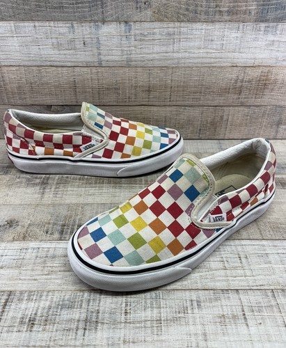 Vans Checkerboard Classic Slip On Sneakers Loafers Women's