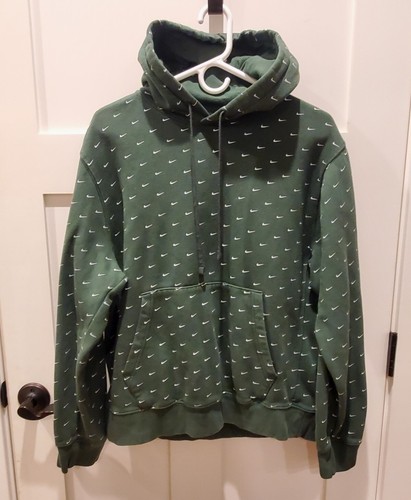 Green nike hoodie with checks all over hotsell