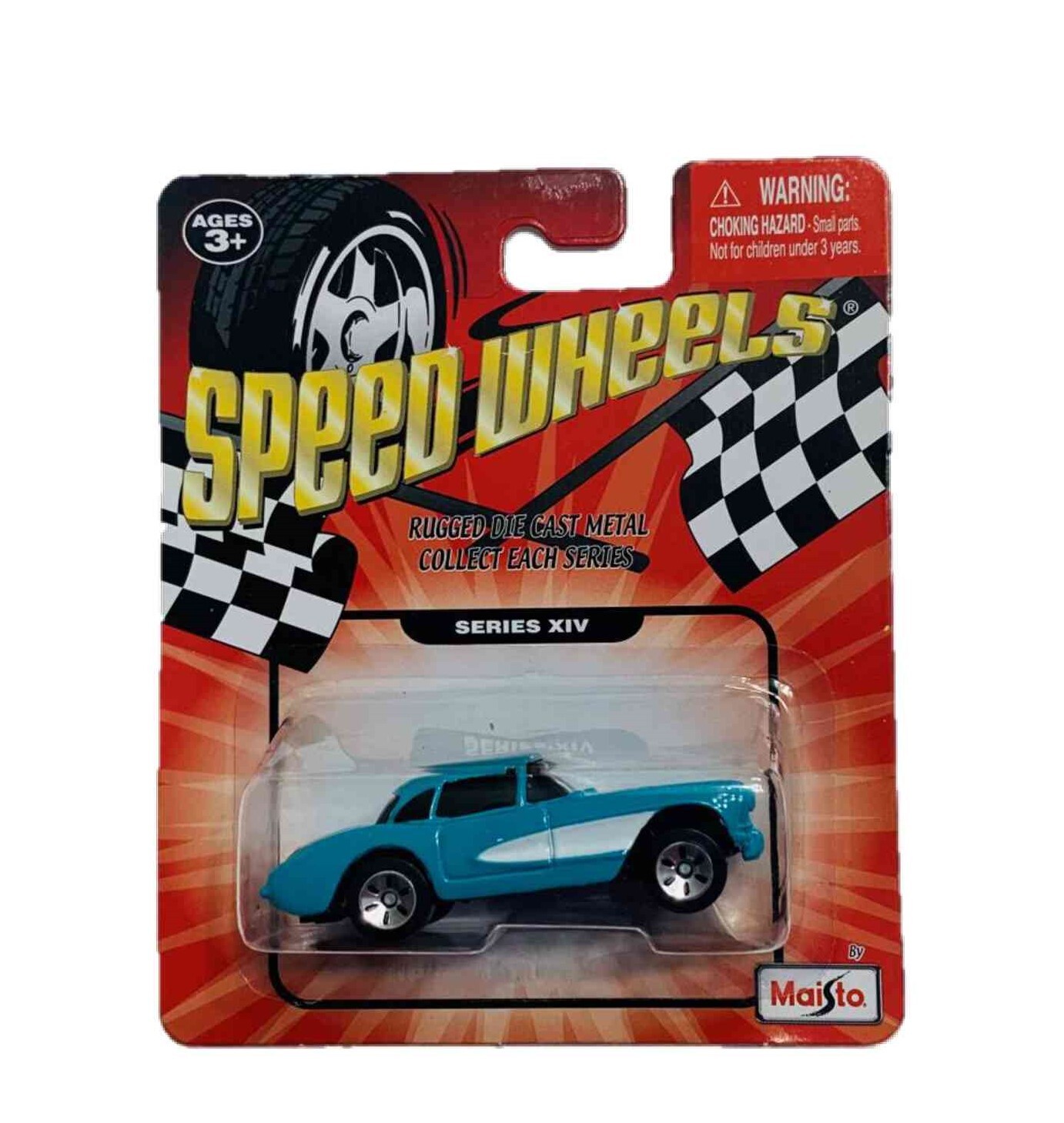 Speed Wheels 1957 Chevy Corvette ~ Teal and White (Series
