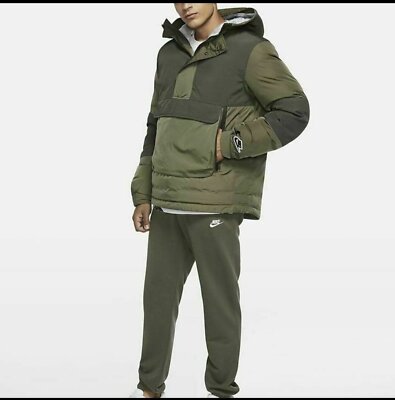 Pre-owned Nike Men's  Sportswear Men's Insulated Hooded Anorak In Green