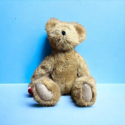 The Boyds Collection 1988 - 2003 Jointed Boyd Bear 8'' With Red Bird