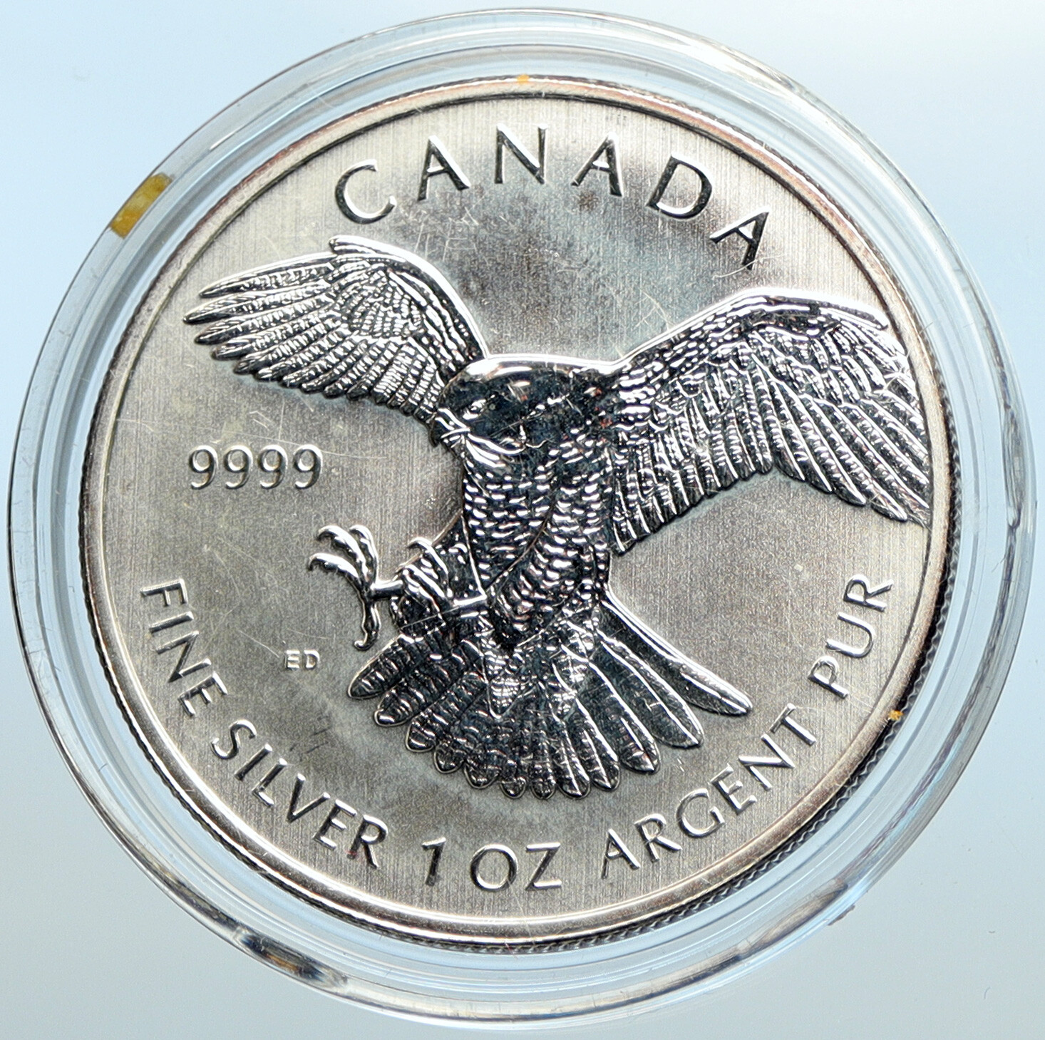 2014 CANADA UK Elizabeth II PEREGRINE FALCON Wildlife 1OZ Silver