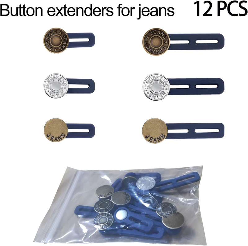 button extenders for jeans,12Pcs jean button extender, Women Men Pants Waist Ext