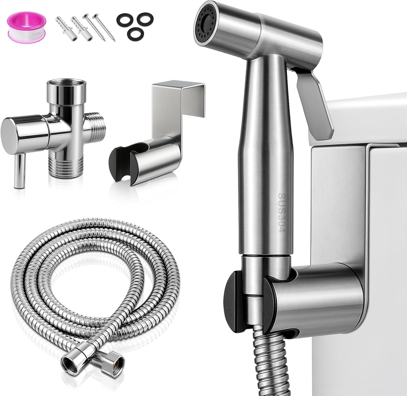 Handheld Bidet Sprayer for Toilet, Spray Attachment with Hose for Feminine Wash,