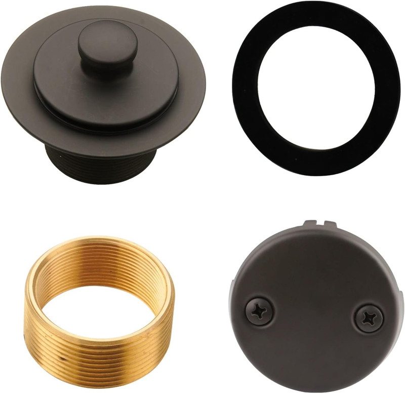 ORB Lift & Turn Tub Drain Trim Set Two-Hole Overflow Conversion Replacement Kit