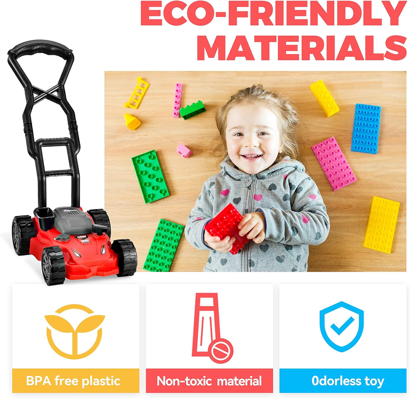 Kids Lawn Mower -  Pretend Play Series Kids Outdoor Push Lawn Toy,Preschool Gard