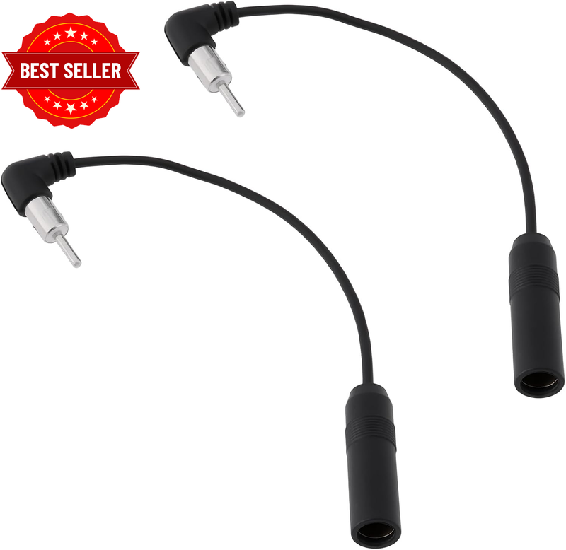 2Pcs Car Stereo Audio Extension Adapter FM Radio Antenna for FM Stereo Broadcast