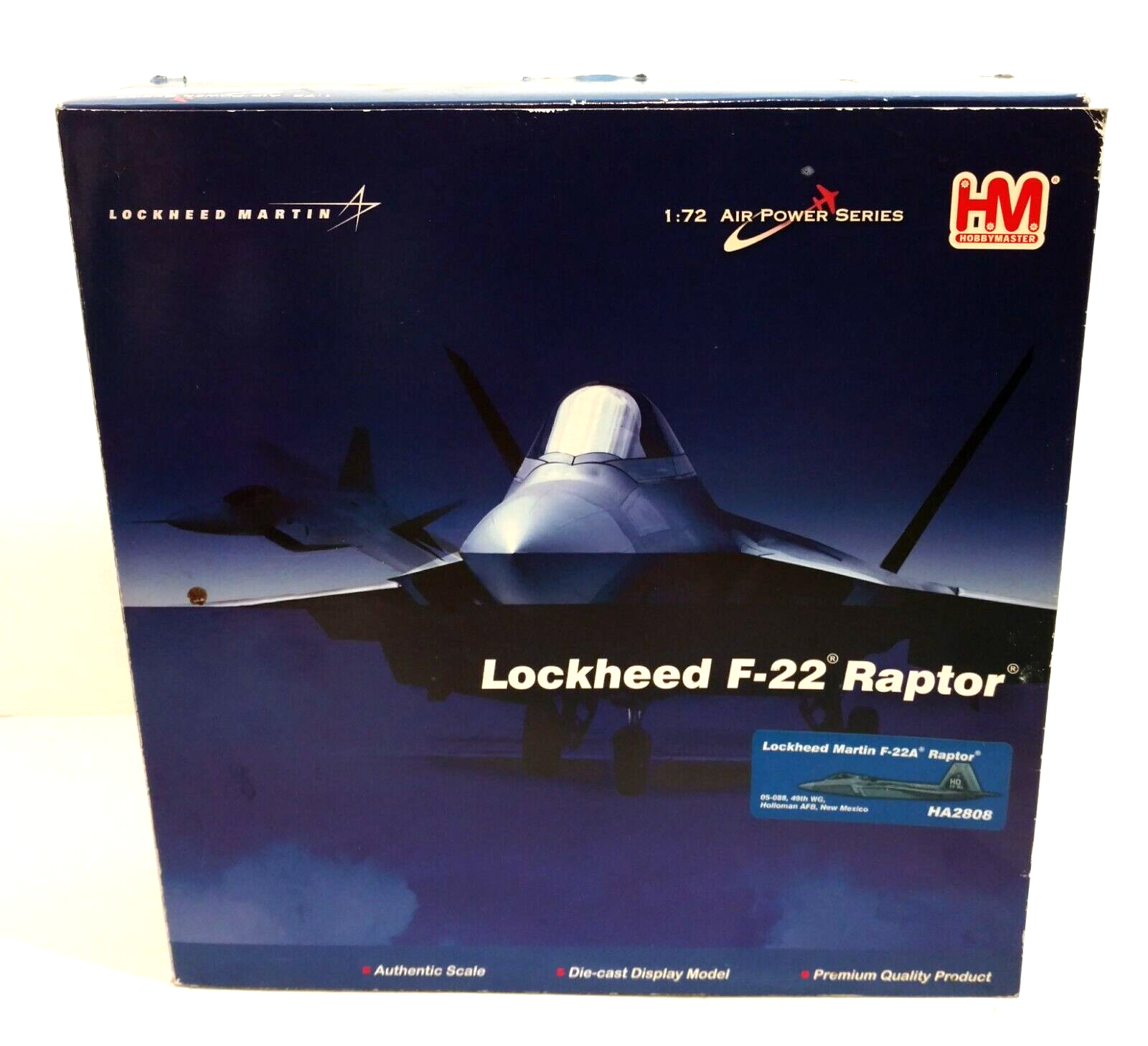 ホビーマスター　F22 1/72 HA2808 New 1/72 Hobby Master F-22A Raptor 49th Wing Holloman AFB