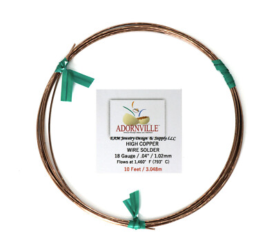 Adornville  High-Copper Wire Solder 18 Gauge Wire 10-Foot Coils