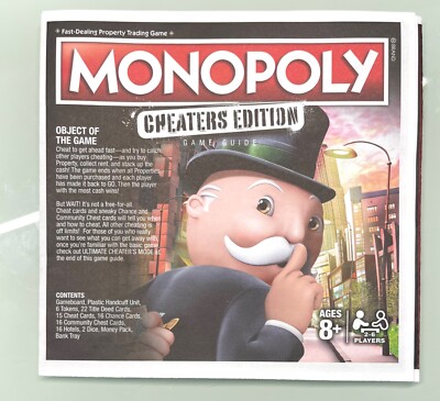 Monopoly Cheaters Edition Game Instructions