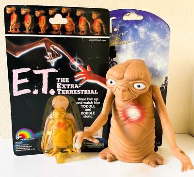 Vintage 1996 ReSaurus E.T.  Figure Glow in the Dark & Wind Up Figure 1982
