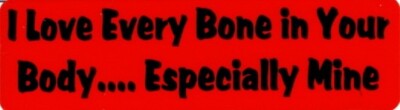 I Love Every Bone In Your Body Especially Mine Motorcycle Helmet Sticker