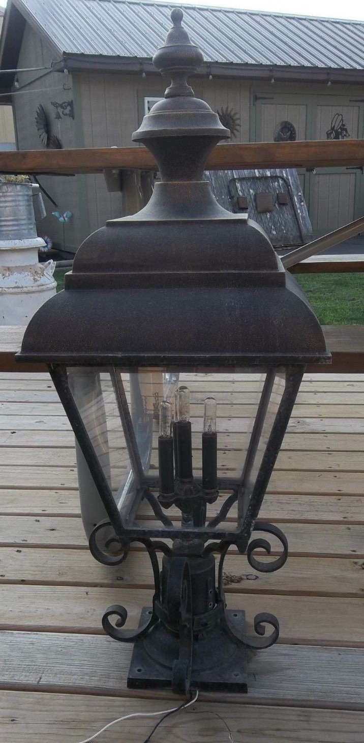 HANOVER LANTERN Pier mount Lantern Grande Plymouth EX LARGE 4 Light outdoor