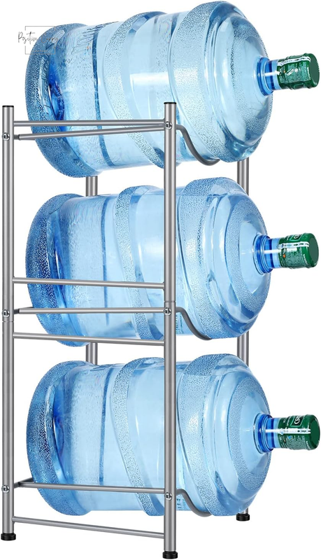 3-Tier Water Jug Rack, 5 Gallon Detachable Water Bottle Holder Organizer Storage