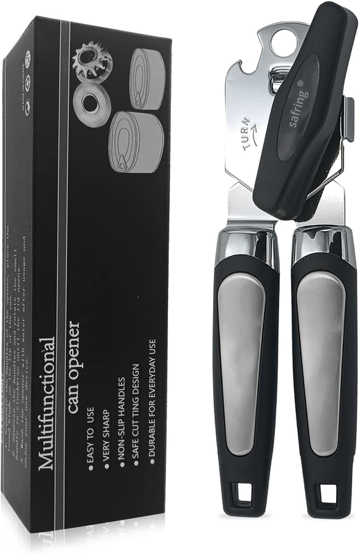 Can Opener Manual, Handheld Strong Heavy Duty Stainless Steel Can Opener, Comfor