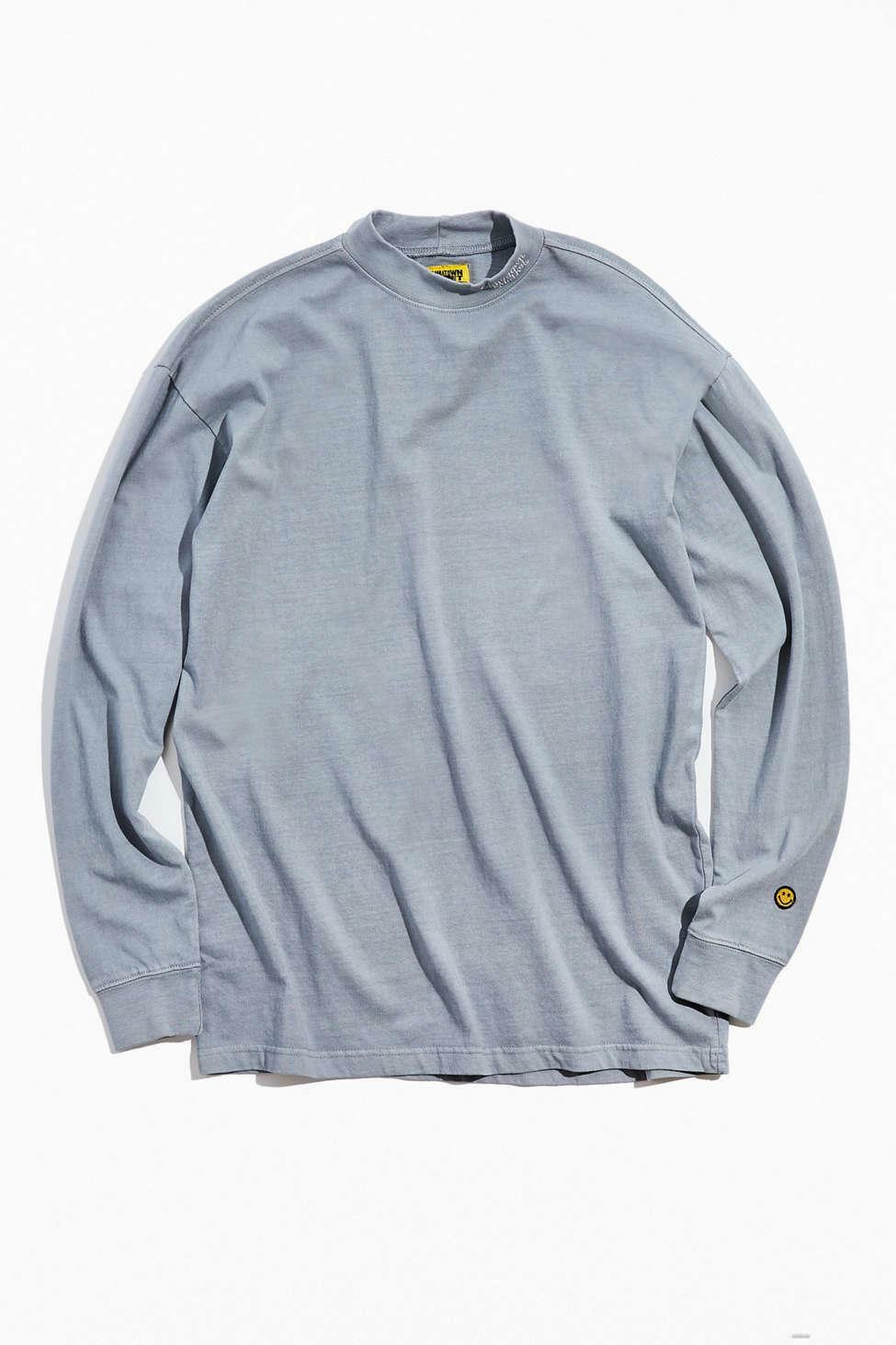 NWT $59 chinatown mock turtleneck logo long sleeve shirt