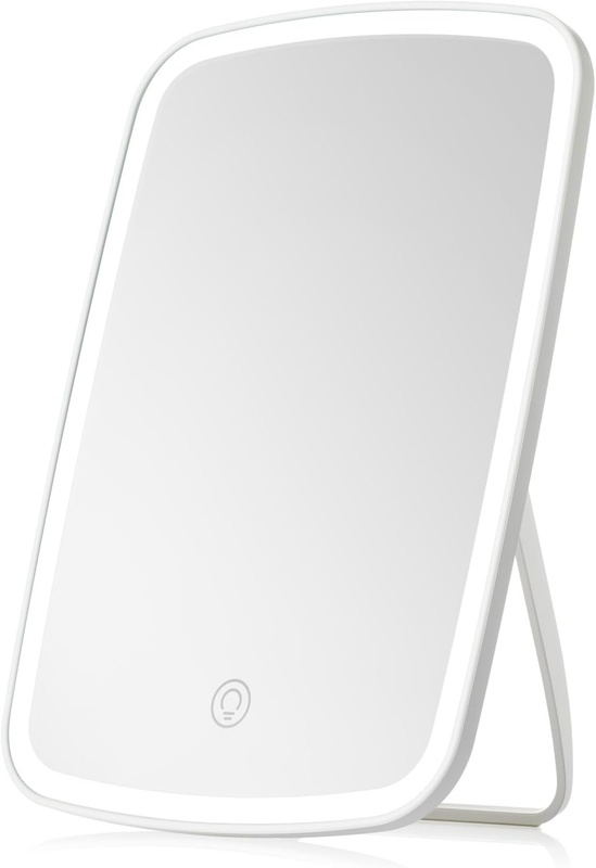 Rechargeable Makeup Mirror with Lights, Portable Travel Lighted Vanity Mirror, D