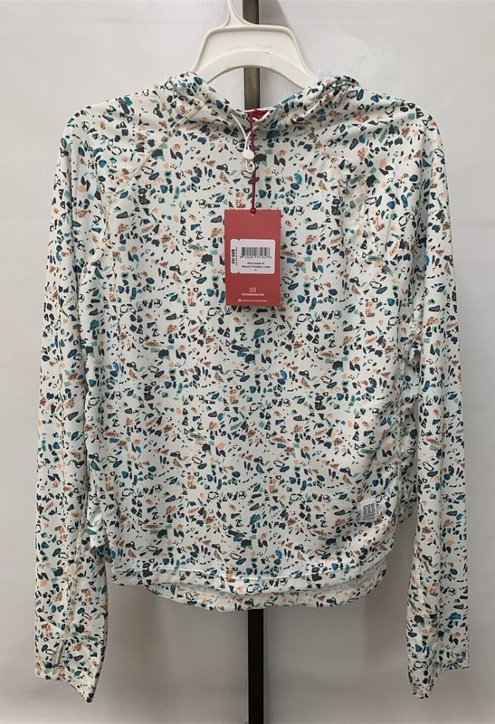 Topo Design Women's Waterproof River Hoodie Natural Terrazzo X-Small or