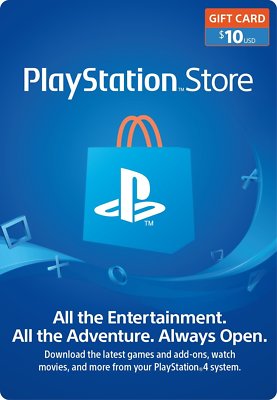 $10 PlayStation Store Gift Card - PS3/