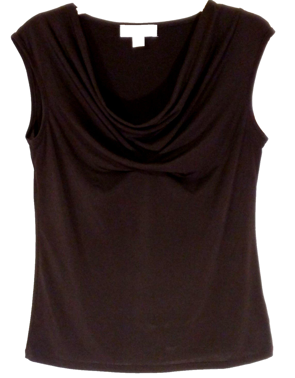 MICHAEL KORS RN 111818 Black Silky Cowl Neck Sleeveless Top/Cami 