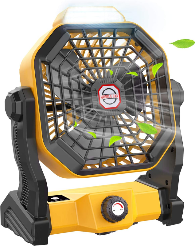 Portable Camping Fan, Rechargeable Battery Powered Tent Fans f...