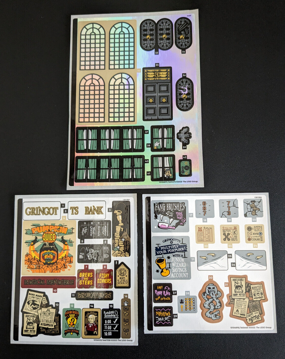 NITRAID ステッカー ポストカード 灰皿 RAIDBACK NO BRICKS! Lego Harry Potter 76417 Gringotts Bank - All 3 Sticker