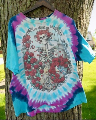 1995 Liquid Blue Grateful Dead 30 Years Tie Dye Men T Shirt 2XL