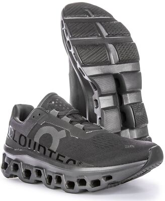 Pre-owned On Running Cloudmster Icic Cloudtec Bounce Runners All Black Mens Us 7 - 13