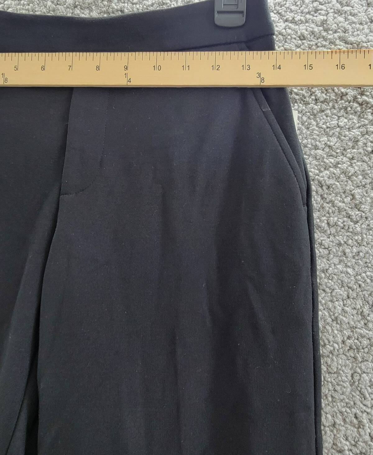 Lauren Ralph Lauren Ponte Straight Leg Ankle Pants Women's XS Black Zip Hook&Bar - Picture 5 of 18