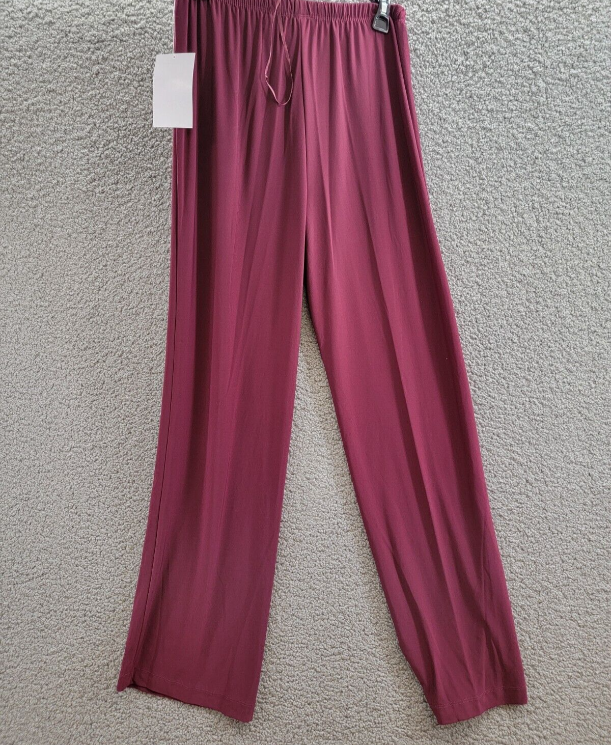 R & M Richards 3-Pc. Sequined Lace Pantsuit & Jacket Women's 6 Merlot 3/4 Sleeve - Picture 13 of 22