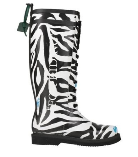ブーツその他 Off-White BOOTS (OWID014F22LEA002 1045) Off-white c/o Virgil Abloh Zebra Print Riding Rubber Boots