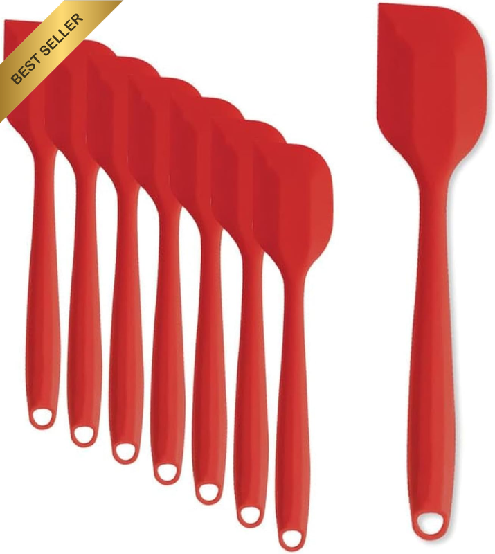 8 Pieces Silicone Spatulas, 8.3 Inch Small Spatulas Non-Stick Heat-Resistant Non