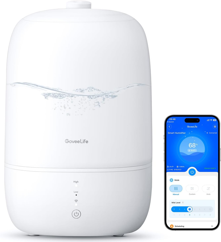 S For Bedroom, 3l Top Fill Cool Mist Humidifiers With Essential