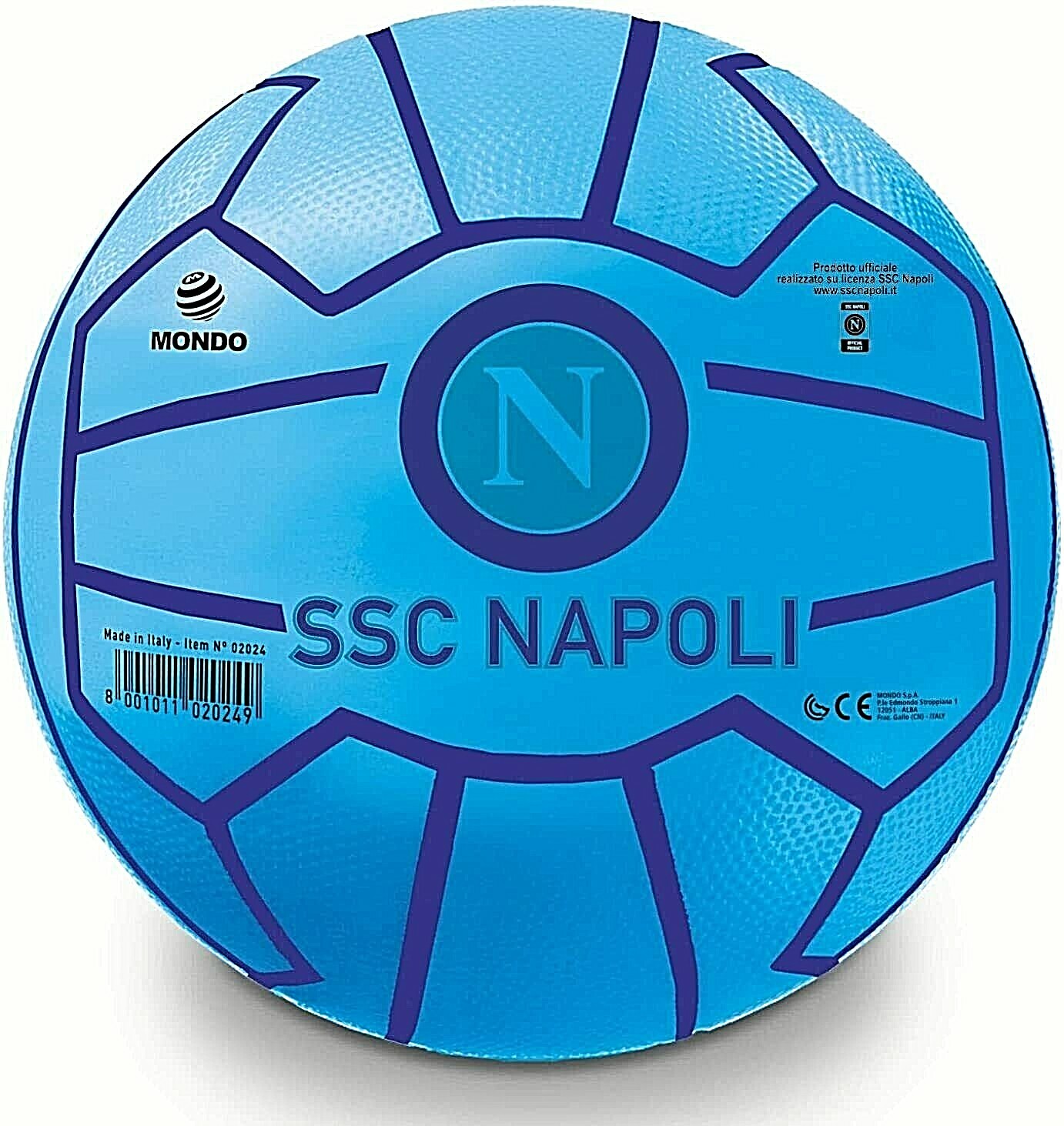 Pallone da Calcio SSC Napoli Super Santos per bambino bambina colore azzurro app