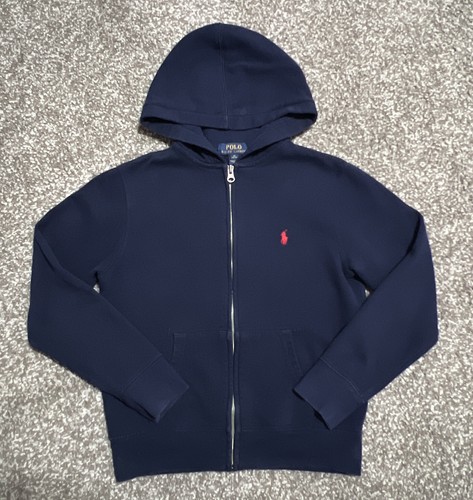 POLO RALPH LAUREN Size M (10/12) Navy Blue Hoodie Sweatshirt