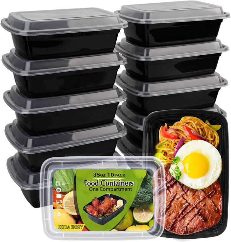 Meal Prep Containers [38OZ] Plastic Food Storage Containers with Lids