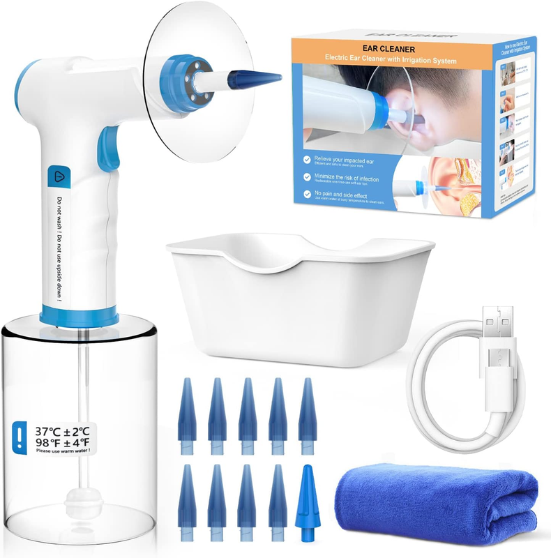 Ear Wax Removal Kit, Rechargeable Earwax Remove Removal Ear Irrigation System,