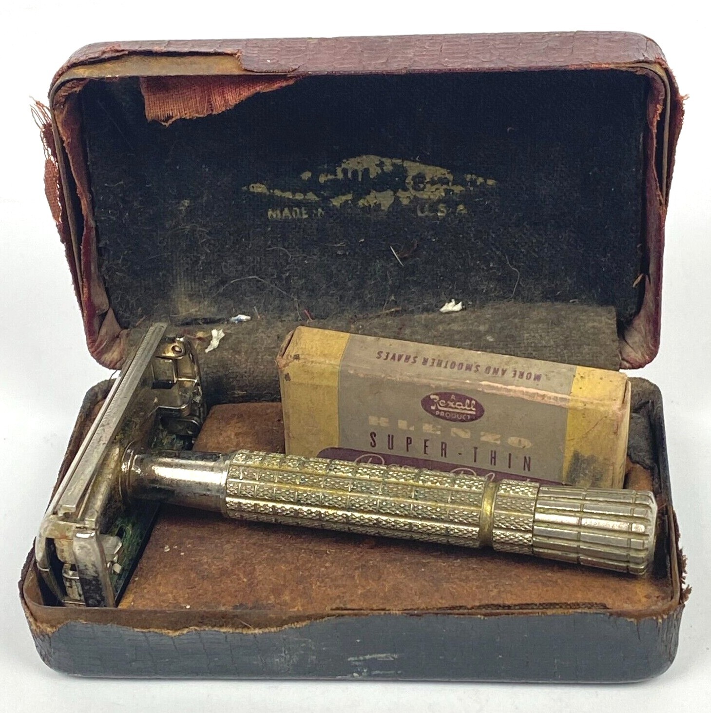 1955 Gillette DE Safety Razor Date Code A4 w/