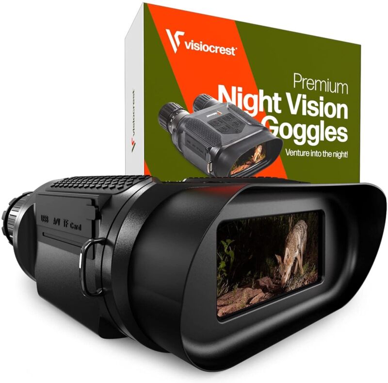 Nighttime Surveillance with Full-Size Night Vision Binoculars - Offering Zoom HD