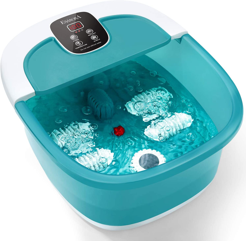 Foot Spa,  Foot Bath Massager with Heat, Bubbles, Pumice Sto