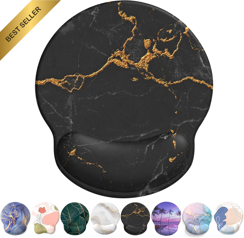 Ergonomic Mouse Pad with Wrist Support, Gel Mousepad Wrist Rest with Non-Slip Ba