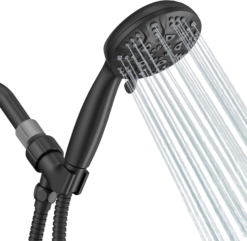 Handheld Shower Head High Pressure 6-Setting Spray Detachable 4.3" Hand Held Rai