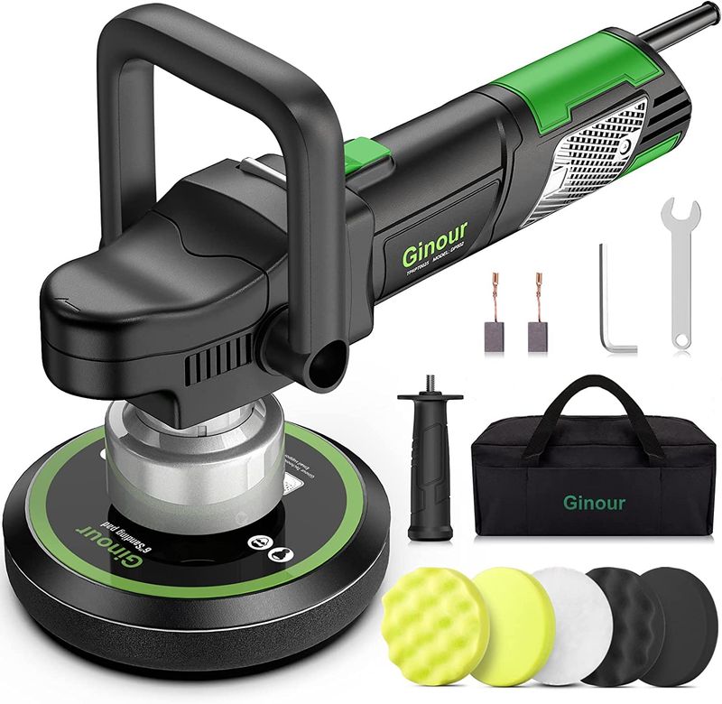 Car Buffer Polisher Kit 6-Inch Dual Action Buffer for Detailing, Variable Speed