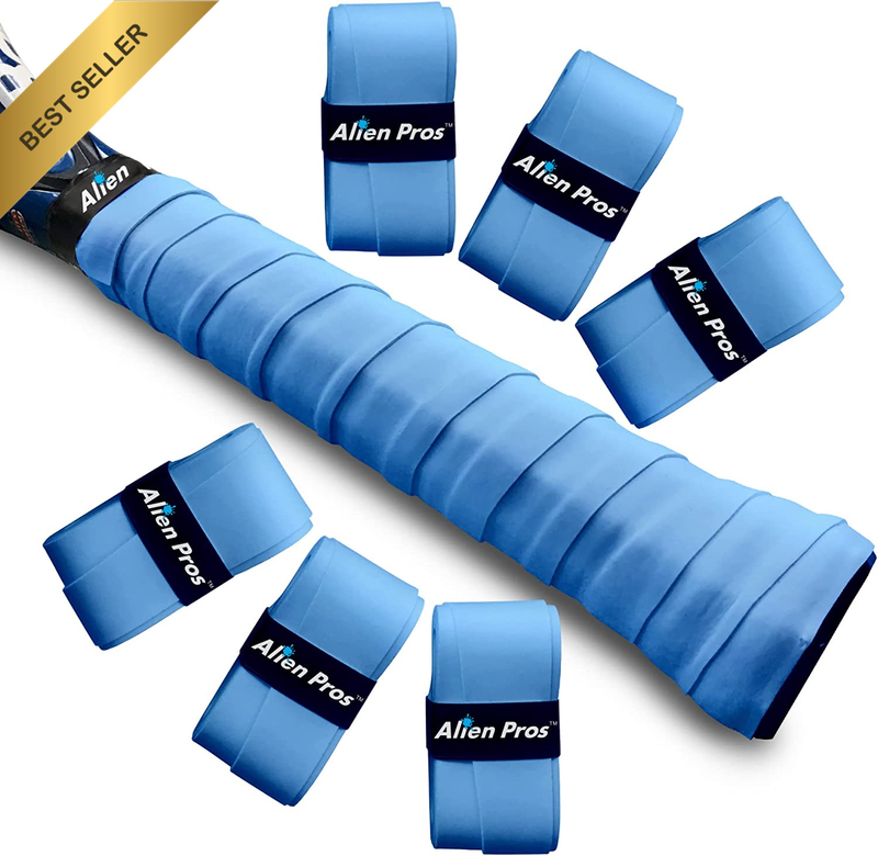 Tennis Racket Grip Tape (6 Grips) - Precut and Light Tac Feel Tennis Grip - Tenn